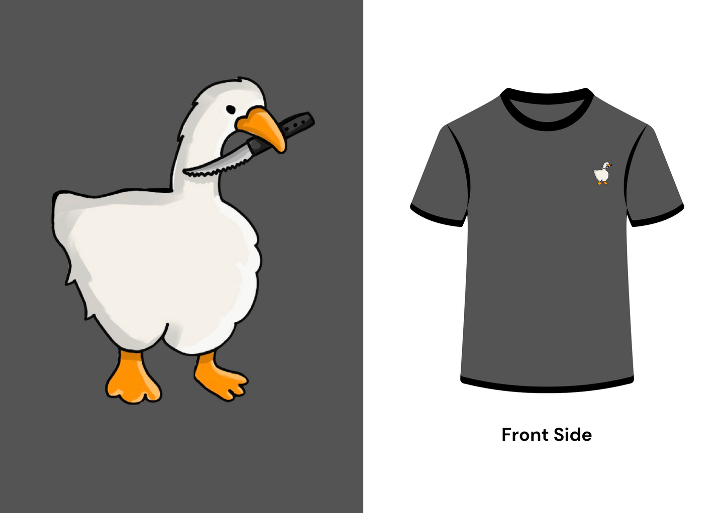 T-Shirt knife duck